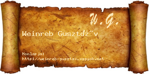 Weinreb Gusztáv névjegykártya